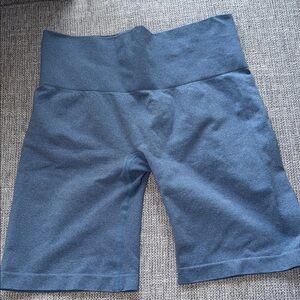 Blue High-Waisted Shorts